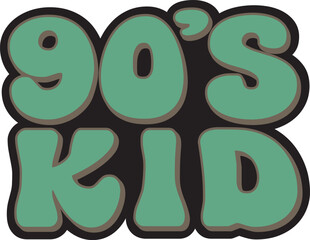 typography t shirt design vintage t shirt 90' kid