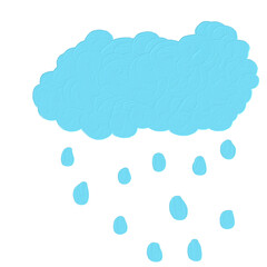 cartoon bright blue cloud png