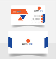 A visiting card for business. Business card and template 