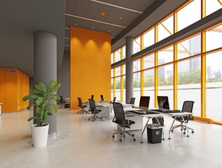 Modern office interior design. - 628947260