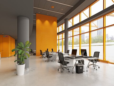 Modern office interior design.