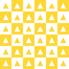 Yellow triangle pattern. triangle vector seamless pattern. seamless pattern. tile background Decorative elements, floor tiles, wall tiles, gift wrapping, decorating paper.