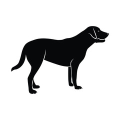 Dog silhouette illustration design, dog silhouette isolated design, print and decoration