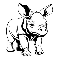 rhino sketch cartoon
