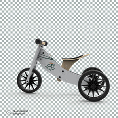 tricycle isolated on transparent background 3d rendering illustration