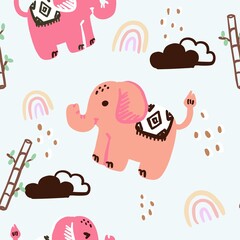 Nursery pattern minimal seamless pattern for fabric pattern, wallpaper, background, for background, Nursery industry soft and comfortable style