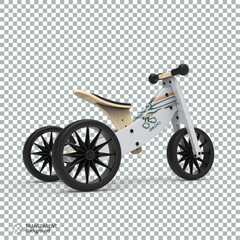 Fototapeta na wymiar tricycle isolated on transparent background 3d rendering illustration