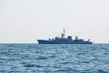 warships on a combat mission. Warship on the transition.
