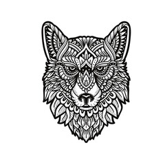 Vector of wolf on white background