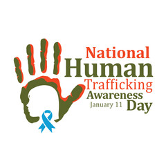 Vector of a National Human Trafficking awareness day