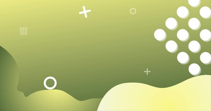 Collection of backgrounds with abstract trend symbols. There are four styles