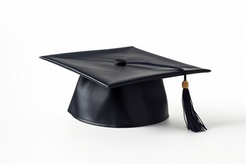 Graduate hat isolated on white background.