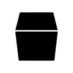 Cube Glyph icon isolated on white background