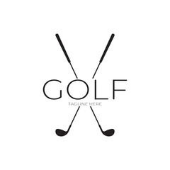 Golf ball logo, Golf design stick logo, logo for professional golf team, golf club, tournament, golf store business, golf course, event