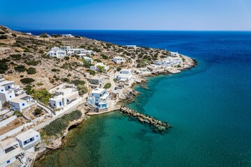 Fototapeta na wymiar Beautiful view of Sikinos Island from Above, Greece