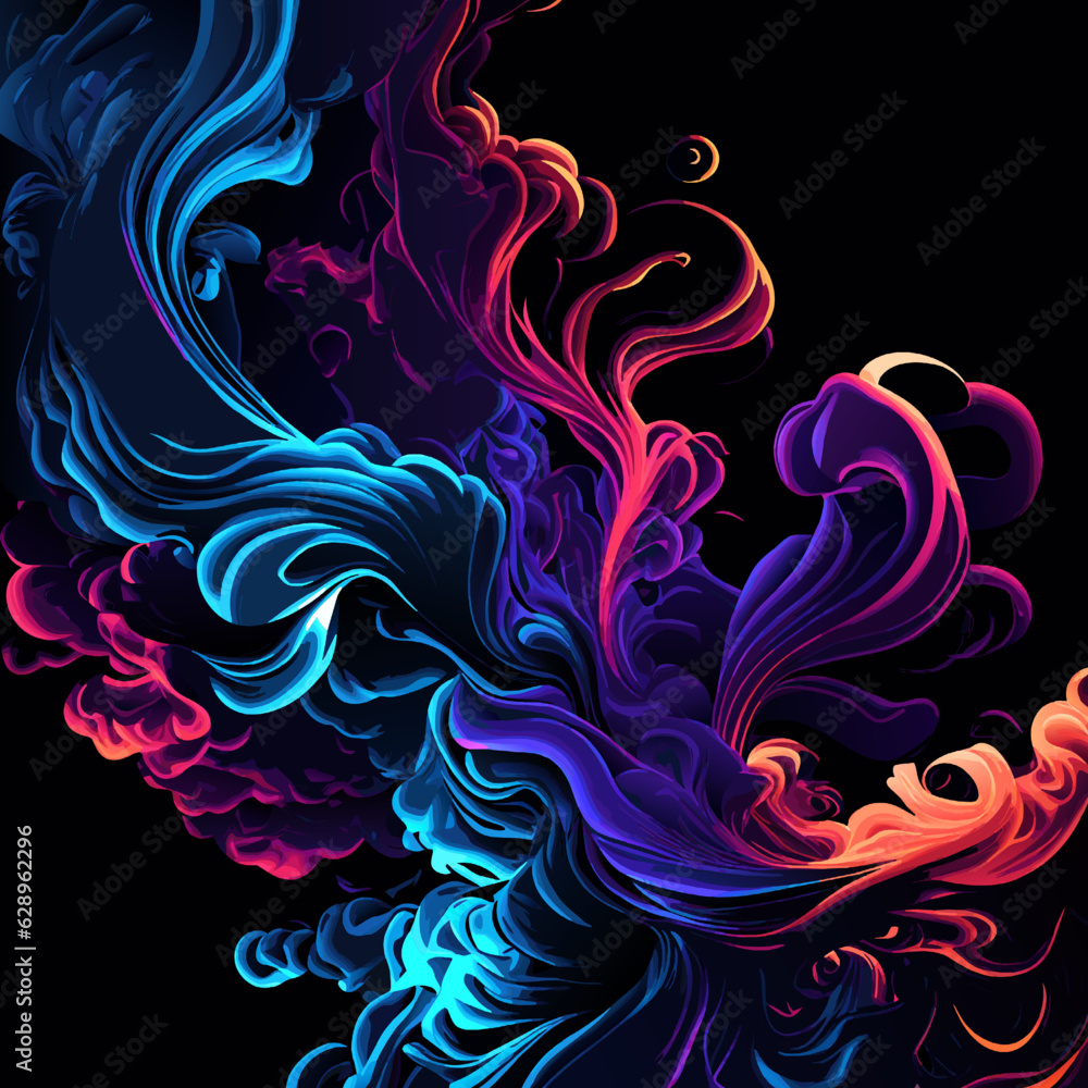 Poster abstract background with colorful smoke. vector illustration. eps 10 file.