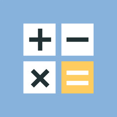 calculator. calculation. percentage. discount. minus. plus. payment. difference. sale. money. purchases. bank. deposit. requisites. credit. credit card. vector illustration. color background. flat.