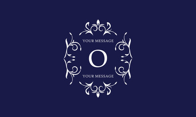 Stylish and elegant monogram design template with letter O. Vector illustration.