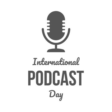 International Podcast Day Design September 30th. Illustration of Podcast icon. Flat vector illustration.