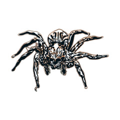 Color sketch of spider with transparent background