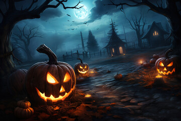 Halloween background, generative ai 