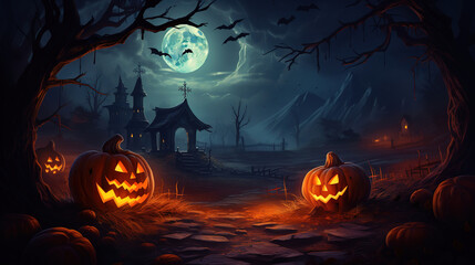 Halloween background, generative ai 