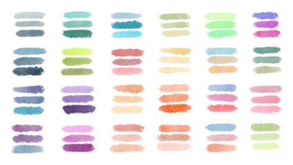 PNG. Colecci&oacute;n extendida: armon&iacute;as de color. Manchas con textura para dise&ntilde;o web, etiquetas y maquillaje.
