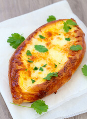 baked cheese filled bread