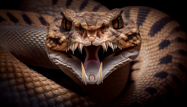 close up of a snake