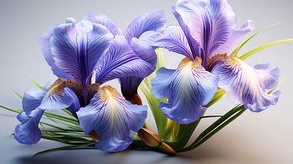 Obraz na płótnie Canvas iris flower on white background.generative ai