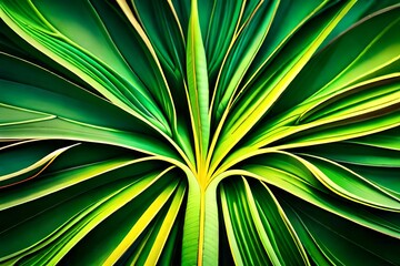 abstract green leaf by AI generating