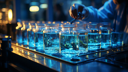 empty glasses on bar counter.generative ai
