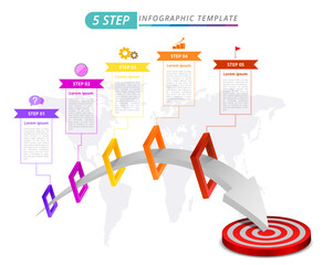 Target infographic design, business concept. © Krit
