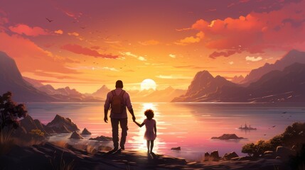 family by the sea