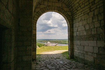 Khotyn Fortress medieval fortification complex in Ukraine.