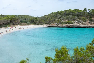 Foto op Canvas Beautiful beach with turquoise water on the island of Mallorca, Spain © romeof
