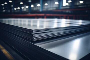 Industrial Facilities with Rolled Steel Sheet Texture. AI