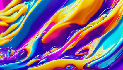 Wave fluid abstract background. Swirl flow liquid lines. Gel texture.