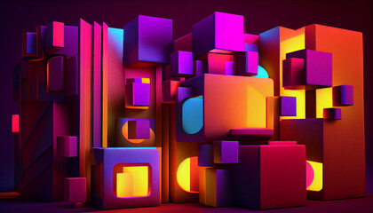 Colorful_light_up_boxes_stacked_in_a_purple 