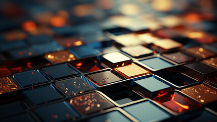 Fototapeta premium abstract background with colorful cubes,generative ai