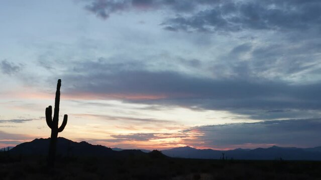 Sunrise time lapse sunset over the Arizona desert