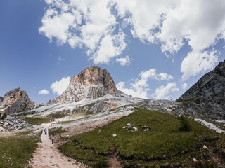 View of the mountains in the summer