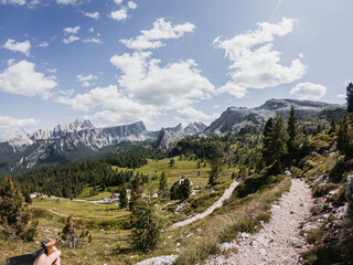 View of the mountains in the summer