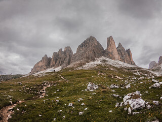View of the mountains in the summer