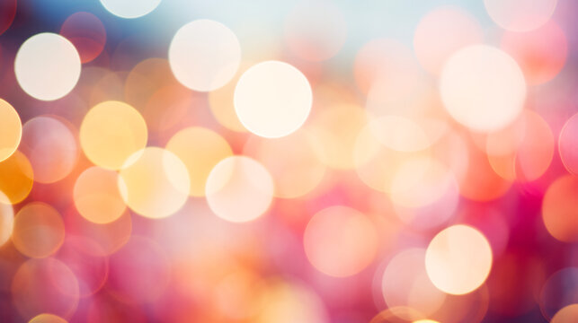 Summer Background Blur With Bokeh, Holiday Wallpaper. Generative AI.