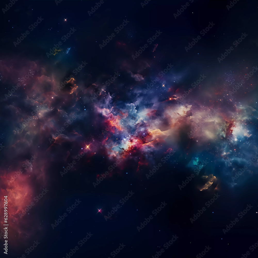 Wall mural space background deep space full stars shiny beautiful. generative a