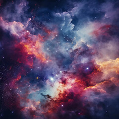 Fototapeta premium deep space and nebula Generative AI