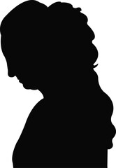 a woman head silhouette vector