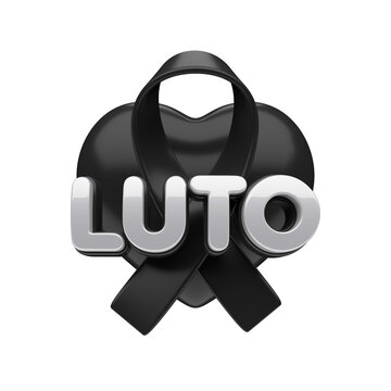 Faixa preta de luto elemento 3D