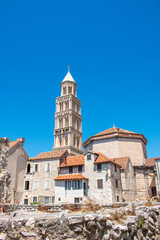 Fototapeta na wymiar The Cathedral of Saint Domnius in the Diocletian's Palace in Split (Dioklecijanova palača) in the state of Split-Dalmatien Croatia